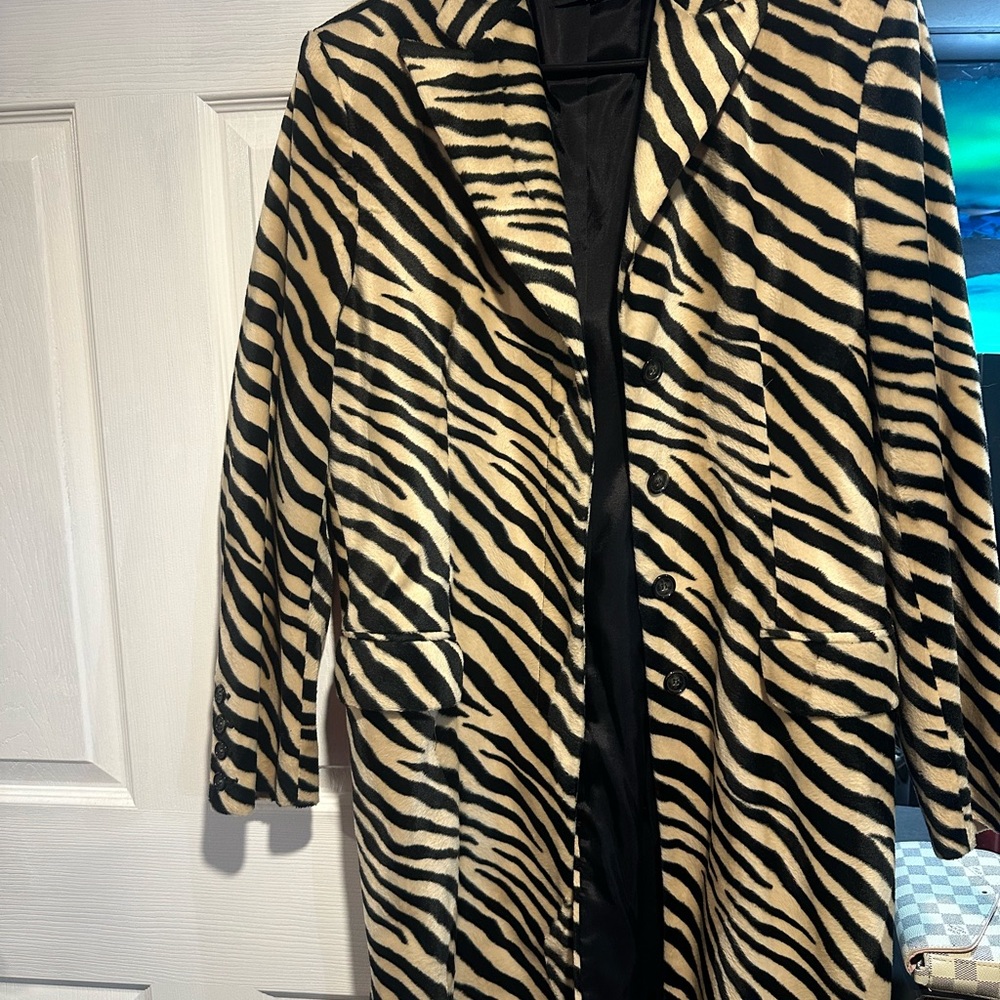 Zebra Print Women's Coat